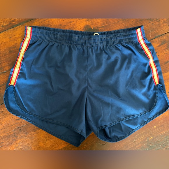 VINTAGE Brentwood Navy swim trunks- used in great shape
